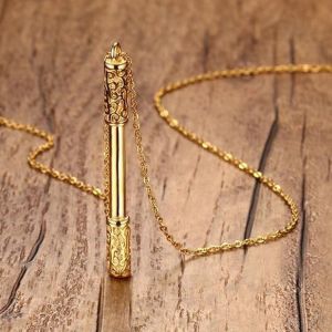 Stainless Steel Jingubang Monkey King Pendant Necklace Chain Myth Journey to the West