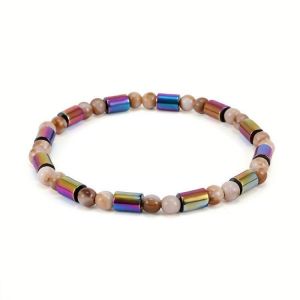 shopping תכשיטים לגבר Unisex Ethnic Hematite Beads Anklet Classic Colorful Beaded Ankle Bracelets Creative Jewerlys