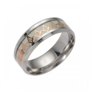 Punk Stainless Steel Luminous Ring Cool Men's Ring Jewelry for Unisex