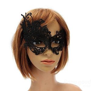 shopping תכשיטים לאישה Venetian Sexy Black Lace Eye Mask Ball Halloween Masquerade