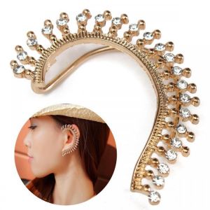 Rhinestone Clip Ear Cuff Stud Punk Wrap Earring Jewelry