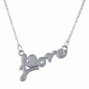 I Love Mom Best Friends Engraved Letter Heart Luminous Necklace