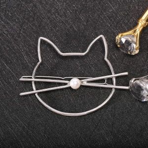 Trendy 1Pcs Girls Women Hair Accessories Gifts Cute Hollow Kitty Cat Hair Clips