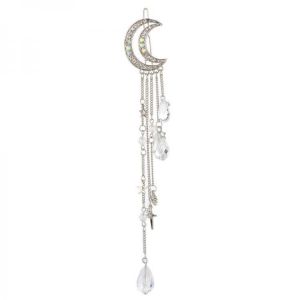 Retro Diamond Tassels Crescent Hairpin Stars Pendant Hair Accessories for Women