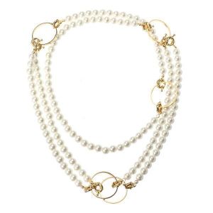 JASSY&reg; Fashion 18K Gold Plated Long Pearls Necklace Gift for Women