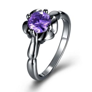 shopping תכשיטי יוקרה וסטים INALIS Flower Shiny Zircon Women&#039;s Finger Ring Wholesale for Women Jewelry