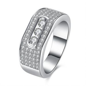 shopping תכשיטי יוקרה וסטים INALIS Zircon Gift Anniversary Wedding Finger Rings