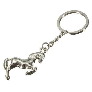 Metal 3D Horse Steed Key Chain Keyring Gift Gold Silver Plated