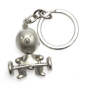 shopping קישוטים 1 PC Creative Silver Mr P Boy Akimbo Key Ring Chain Fob Gift