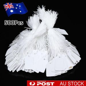 500 Pack  Marking Blank Tag With String STRUNG White Labeling Strings Wedding Decor Accessories