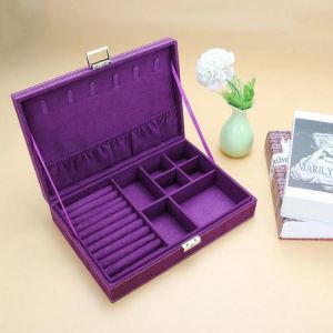 Jewelry Box Earring Ring Flannel Jewelry Box Ring Display Case Box DIY Jewelry Storage