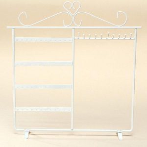 10 Hooks 48 Holes Earrings Necklace Jewelry Display Rack Holder Stand