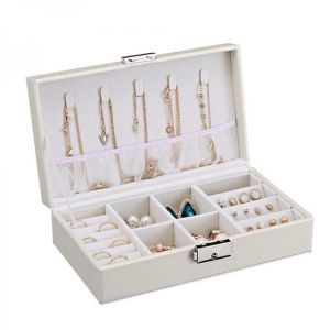 Portable Travel Jewelry Box Organizer Velvet Jewelry Ornaments Case Storage