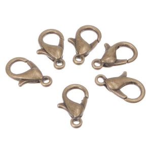 50pcs Lobster Clasps Claw DIY Jewelry Fastener Hook Findings 12mm