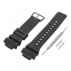 18mm Watch Strap Black Watch Band &amp; Pins for G Shock AQ / SGW / AE / W / F