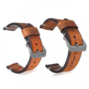 22 24mm Leather Wrist Watch Band Strap Vintage Retro Thick Band Men's Belt