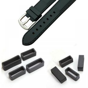 shopping ציוד לשעונים PVC Watch Strap Retaining Hoop Loop Rubber Retainer Buckle Holder