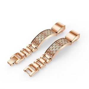 shopping ציוד לשעונים Rhinestone Watch Band Adjustable Stainless Steel Strap Replacement for Fitbit Alta and Alta HR