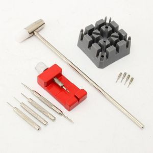 shopping כלים לשעונים 11PCs Watch Strap Holder Link Pin Remover Hammer Spring Bar Pins Repair Tool Kit