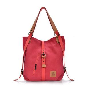 Women Men Canvas Handbags Multifunction Backpack Casual Shoulder Bags Students School Bags