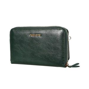 FLOVEME Women 5.5 Inches Cell Phone Wallet PU Leather Clutch Bag Crossbody Bag