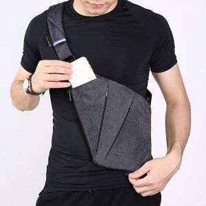 Men Women Right Left Handed Multi-function Sport Outdoor Light Waist Bag Chest Bag Crossbody Bag