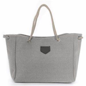 Women Canvas Rope Tote Bags Casual Shoulder Bags Capacity Shopping Bags