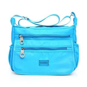 Multilayer Zipper-pockets Light Weight Shoulder Bag Waterproof Crossbody Bags Messenger Bags