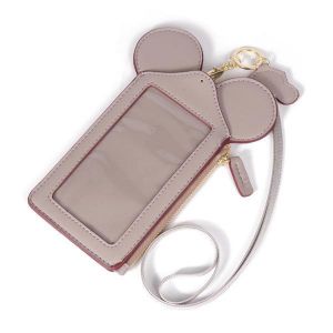 Women Cute Animal Shape Lanyard Phone Wallet Card Holder Coin Purse Neck Bag for 4.7/5.5in Phones