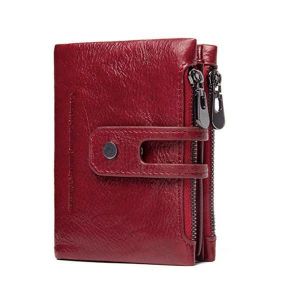 Men Women Vintage Genuine Leather Wallet Card Holder Coin Bag
