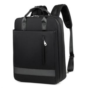 Women Multifunction Waterproof Pure Color Casual Patchwork Backpack
