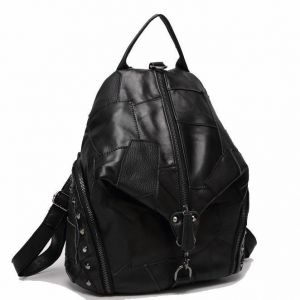 Women Casual Patchwork Genuine Leather Large Capacity Shoulder Bags Crossbody Bags