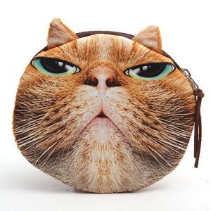 Lovely Dog Cat Face Coin Zipper Purse Pouch Pocket Mini Wallet