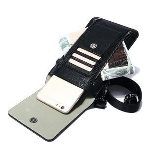Vintage PU Leather Card Holder 6inch Phone Bag Shoulder Bag Crossbody Bags