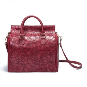 Brenice Women Embossed Floral Handbag Vintage Large Capavcity Shoulder Crossbody Bag