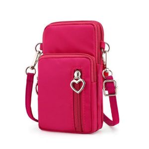 Women Nylon Water Resistant Crossbody Bag Multi-function Phone Bag Shoulder Bag
