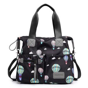 Women Nylon Multi Pocket Waterproof Lightweight Handbag Shoulder Crossbody Bag