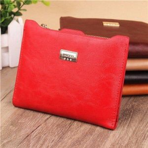 Women Genuine Leather Wallet Small Zipper Pu Leather Coin Card Holder Purse
