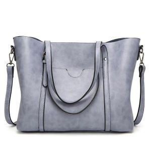 Women Tote Handbags Vintage Front Pocket Shoulder Bag Large Capacity Crossbody Bags