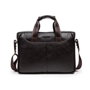 BOSTANTEN Genuine Leather Cowhide Crossbody Messenger Bag Briefcase Business Laptop Handbag