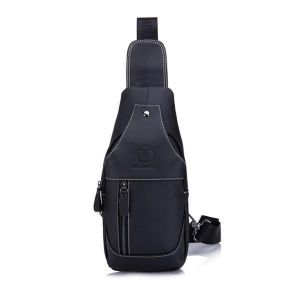 Bullcaptain&reg; Men Genuine Leather Hot Sale Business Casual Crossbody Shoulder Bag