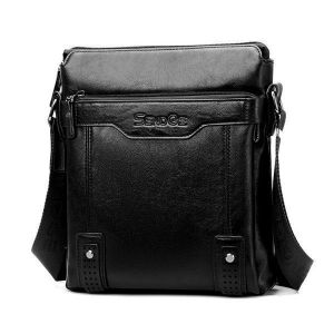 Men Business Messenger Bag Solid Crossbody Shoulder Bag