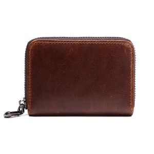 Casual Short Genuine Leather Wallet Cowhide Retro Card Holder