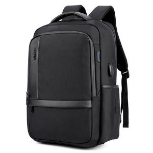 Men 18 inch Anti Shock Waterproof Backpack Casual Travel Bag With USB Charging Port &amp; Headphone Hole