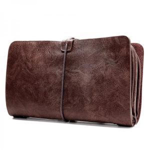 Men Vintage Multifunctional Casual Card Holder Solid Phone Bag Long Wallet For Business Outdoor