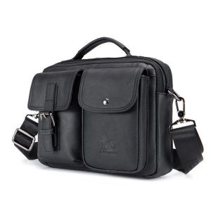 Mens Leather Messenger Bag Retro Laptop Bag Business Briefcase Shoulder Bag