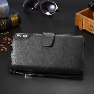 Men Leather Business Long Wallet Credit Card Organizer Wallet with 21 Card Slots Phone Bag