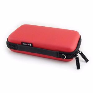 External Battery USB Flash Drive Earphone Digital Gadget Pouch Travel Silver Storage Bag