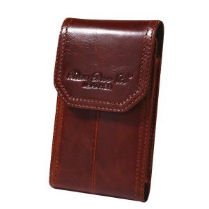 Casual Fashion Phone Pouch Men Vintage Leather Bag Multifunctional Waist Bag