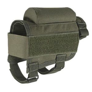 Tactical Gun Buttstock Ammo Cartridges Holder Airsoft Hunting Bullet Carrier Holsters Pouch